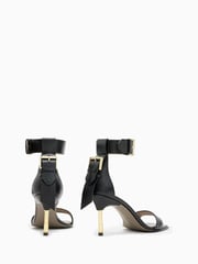 AllSaints Black Noir Mid Sandals - Image 3 of 5