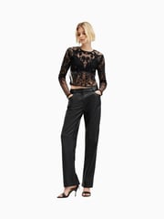 AllSaints Black Greta Embroidery Top - Image 6 of 8
