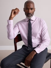 Coral Pink Bengal Slim Fit Signature 100% Cotton Bengal Stripe Shirt - Image 1 of 7