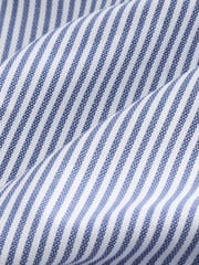 Blue Bengal Short Sleeve With Button Down Collar Stripe Easy Iron Oxford Shirt - Image 8 of 8
