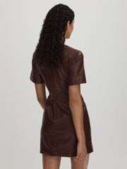 Amur Faux Leather Mini Dress - Image 4 of 6