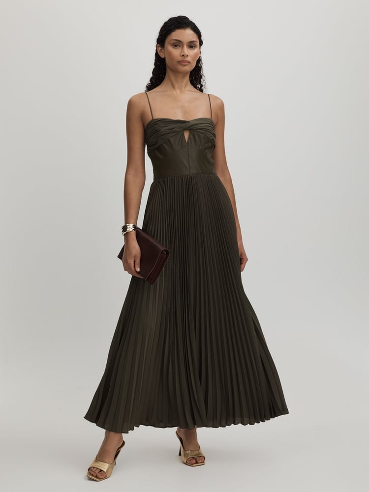Amur Twist Pleated Maxi Dress - Image 1 of 5