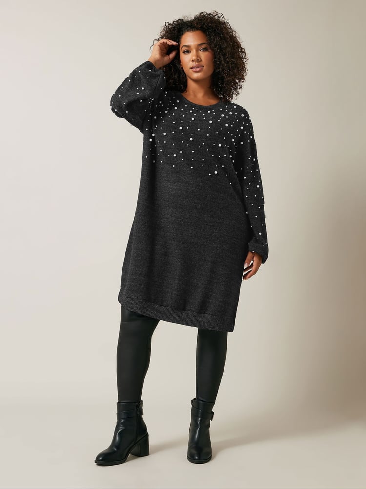 Evans Pearl Trim Dress - Image 2 of 5