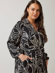 Evans Linear Print Jersey Crepe Dress - Image 2 of 5