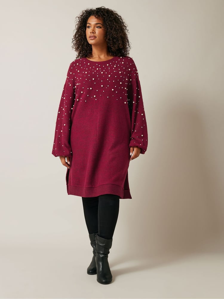 Evans Pearl Trim Dress - Image 2 of 5