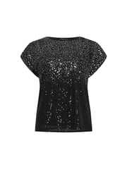 M&Co Silver Ombre Sequin Cape Sleeve Top - Image 6 of 6
