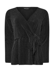M&Co Black Brillo Wrap Top - Image 5 of 5
