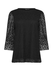 M&Co Black 3/4 Sleeve Lace Top - Image 5 of 5