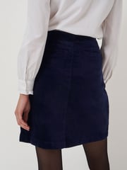 Crew Clothing Blue Velvet Mini Skirt - Image 2 of 5