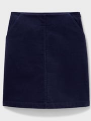 Crew Clothing Blue Velvet Mini Skirt - Image 5 of 5