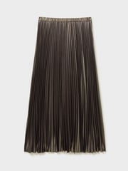 Crew Clothing Company Gold Pleated Waterfall Hem Metallic Skirt - Image 5 of 5