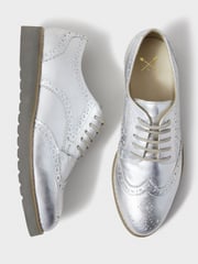 Crew Clothing Grey Sophie Brogues - Image 3 of 3