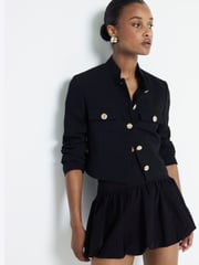 River Island Black Puff Ball Mini Skirt - Image 2 of 4