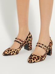 Dune London Animal Approval Double Strap Mary Jane Shoes - Image 1 of 6