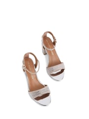 KG Kurt Geiger Gold Fleur Bling Sandals - Image 2 of 5