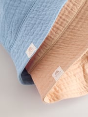 Blue/Brown 100% Cotton Baby Bucket Hats 2 Pack (0mths-2yrs) - Image 4 of 5