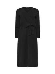 M&Co Black Petite Plain Wrap Front Dress - Image 5 of 5