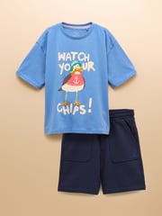 Joules Ben Blue T-Shirt and Short Set - Image 1 of 7