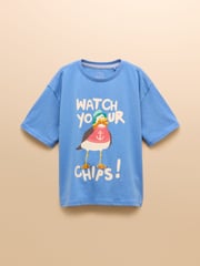 Joules Ben Blue T-Shirt and Short Set - Image 2 of 7