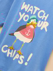 Joules Ben Blue T-Shirt and Short Set - Image 6 of 7