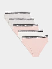 River Island Pink Girls Mix Briefs 5 Pack - Image 1 of 3