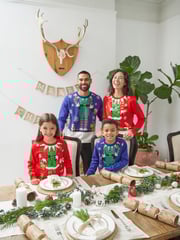 Society 8 Blue Mens Elfster Christmas Jumper - Image 4 of 4