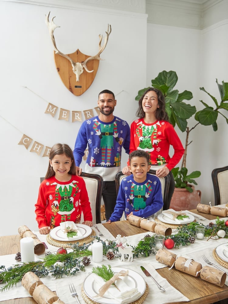 Society 8 Blue Mens Elfster Christmas Jumper - Image 4 of 4