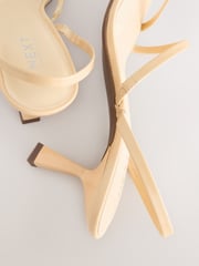 Buttermilk Yellow Toe Loop Heeled Sandals - Image 4 of 5