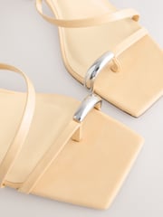 Buttermilk Yellow Toe Loop Heeled Sandals - Image 5 of 5