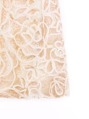 Nicole Miller Natural Glittery Lace Tulle Skirt - Image 5 of 7