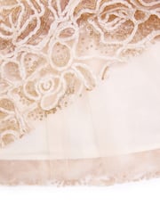 Nicole Miller Natural Glittery Lace Tulle Skirt - Image 6 of 7