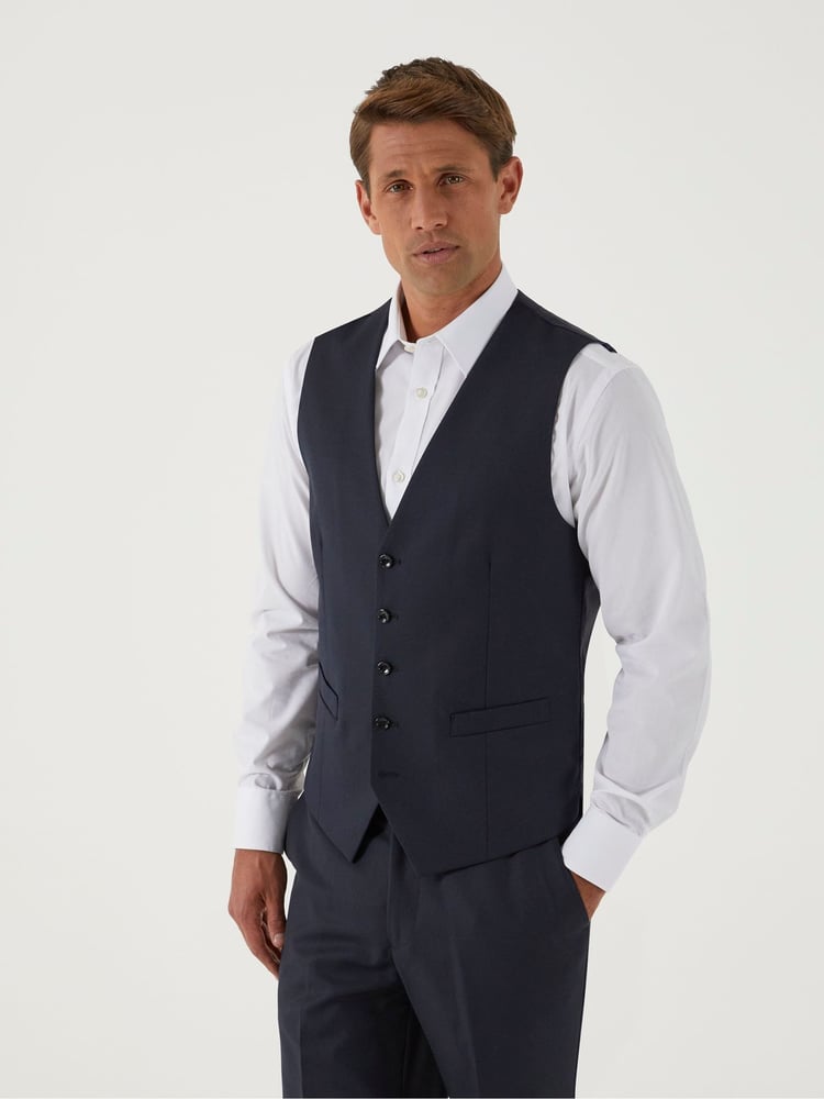Skopes Blue Farnham Single Breasted Suit Waistcoat - Image 1 of 4