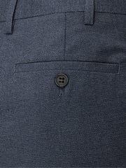 Skopes Blue Tailored Fit Harcourt Tweed Effect Suit Trousers - Image 4 of 4