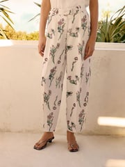 Floral Twill Tapered Trousers - Image 2 of 9