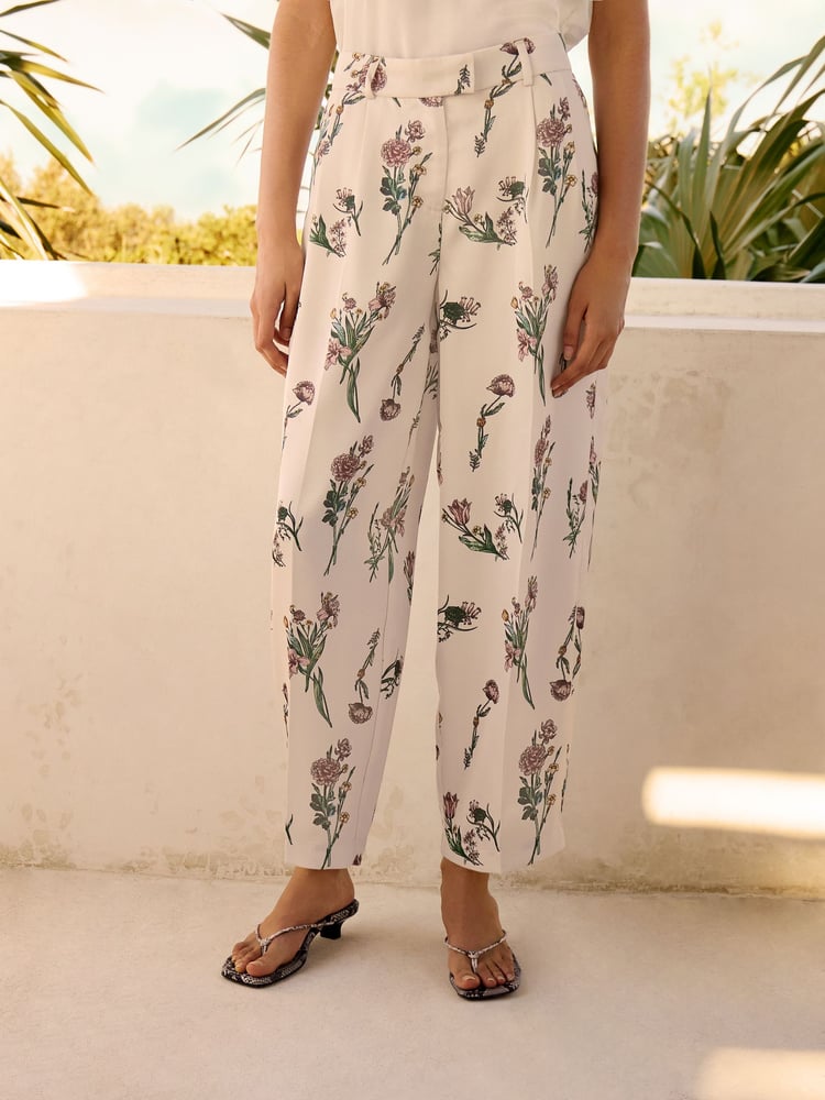 Floral Twill Tapered Trousers - Image 2 of 9