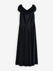 Scarlett & Jo Black Bardot Solid Maxi Dress - Image 5 of 5