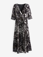 Scarlett & Jo Black Cream Gold Verity Pucci Velvet Maxi Gown - Image 4 of 4