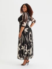 Scarlett & Jo Black Verity Print Maxi Gown - Image 4 of 4