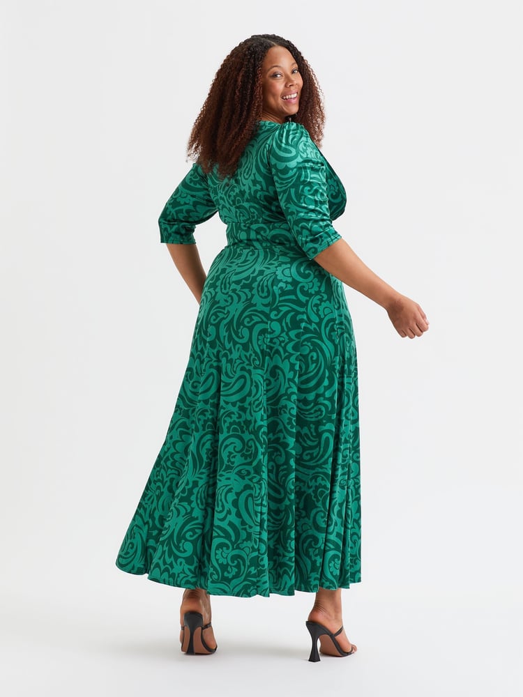 Scarlett & Jo Green Verity Pucci Velvet Maxi Gown - Image 2 of 5