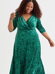 Scarlett & Jo Green Verity Pucci Velvet Maxi Gown - Image 3 of 5