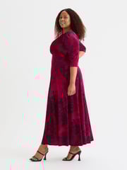 Scarlett & Jo Wine Verity Pucci Velvet Maxi Gown - Image 3 of 5