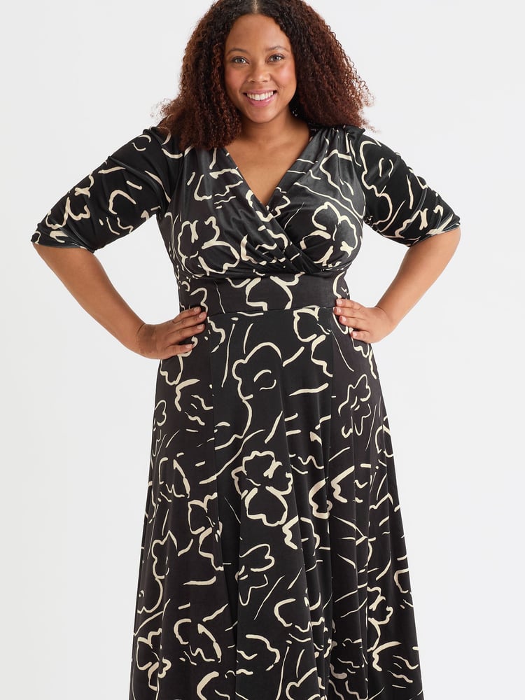 Scarlett & Jo Black Verity Pucci Velvet Maxi Gown - Image 2 of 5