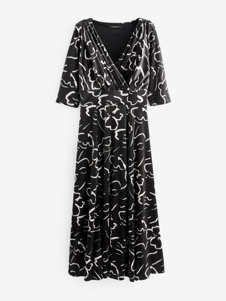 Scarlett & Jo Black Verity Pucci Velvet Maxi Gown - Image 5 of 5