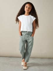 Reiss Multi Terry 3 Pack 13-14 yrs Cotton-Jersey Cropped T-Shirt 3 Pack - Image 2 of 4
