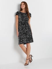 M&Co Silver Sequin Velvet Shift Dress - Image 2 of 5