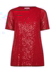Yours Curve Red London Sequin Swing Top - Image 5 of 5