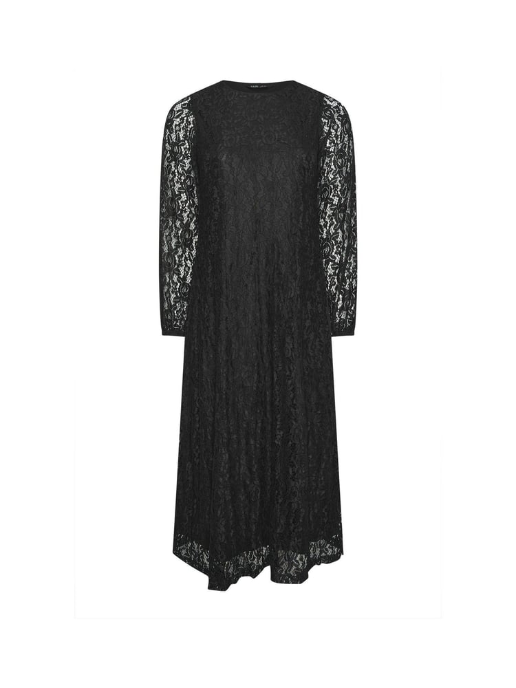 Yours Curve Black Lace Maxi Dress - Image 5 of 5