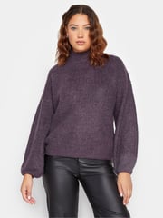 Long Tall Sally Purple Co-Ord Jumper - Image 1 of 4