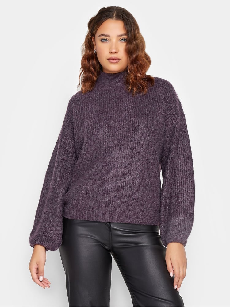 Long Tall Sally Purple Co-Ord Jumper - Image 1 of 4