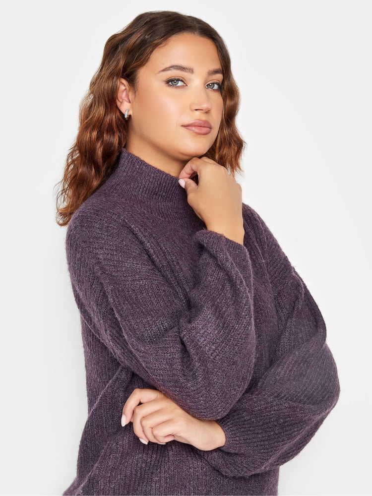 Long Tall Sally Purple Co-Ord Jumper - Image 4 of 4